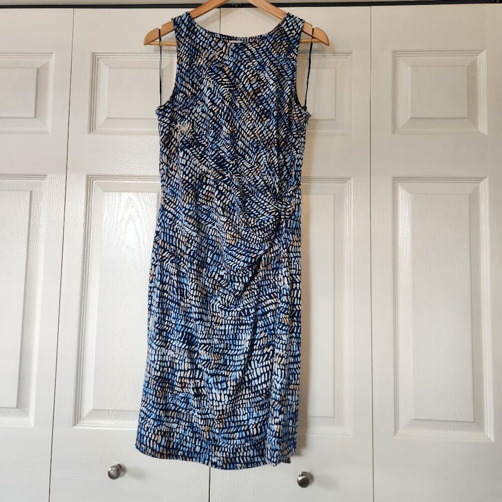 NIC+ZOE Raindrops Waterdrops twisted ruched sleeveless dress